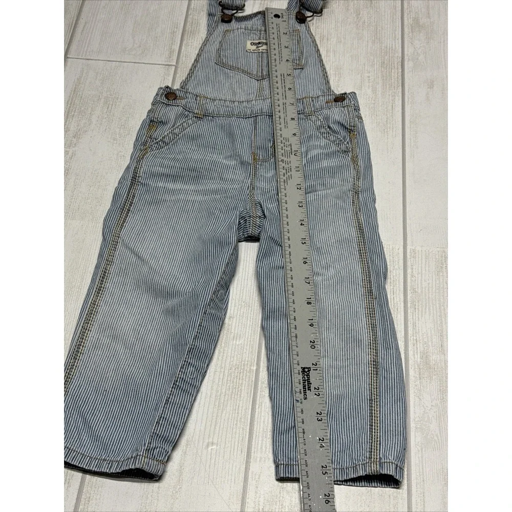 Oshkosh BGosh Boys Girls Overalls 24 Months Vestbak Railroad Striped one piece